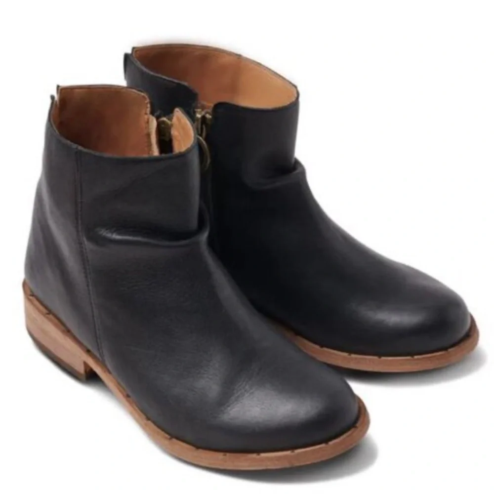 Beek Ouail Ankle‎ Bootie Boots Black Leather